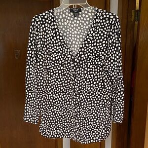 Verve Ami Black and White Polka Dot Blouse